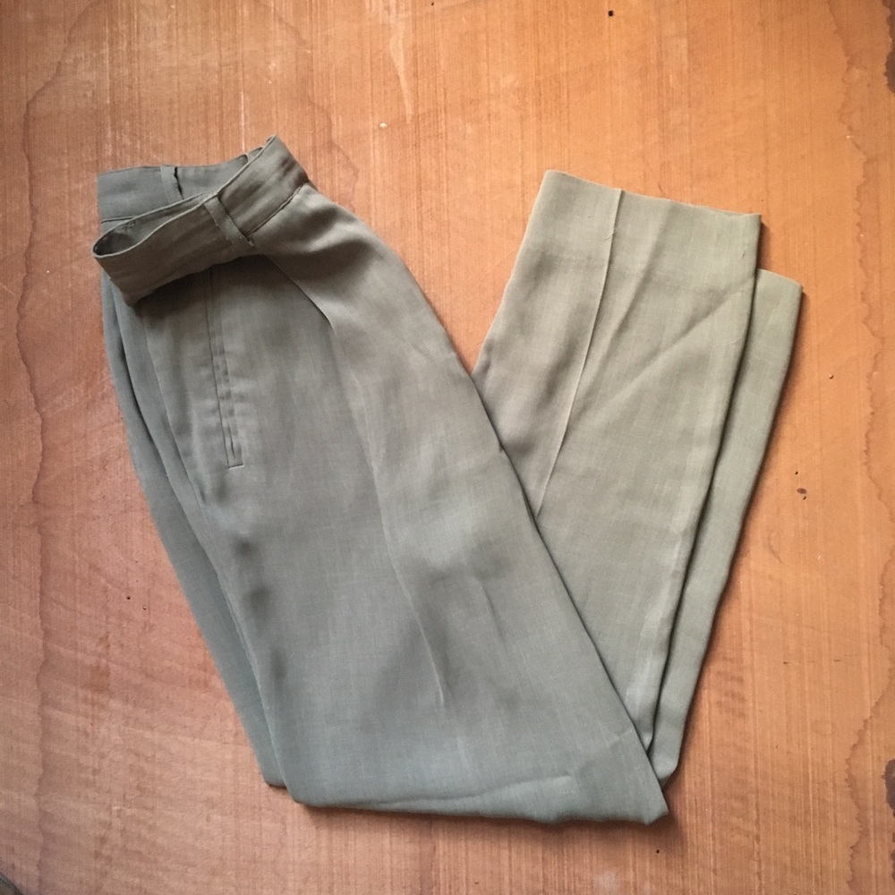 High waisted Olive Vintage Trouser